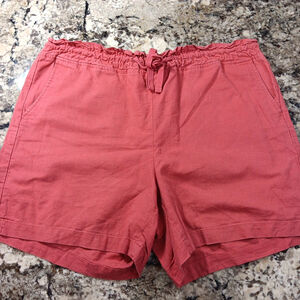 Size Medium Jachs Girlfriend New York High Rise Salmon String Tie Womens Shorts